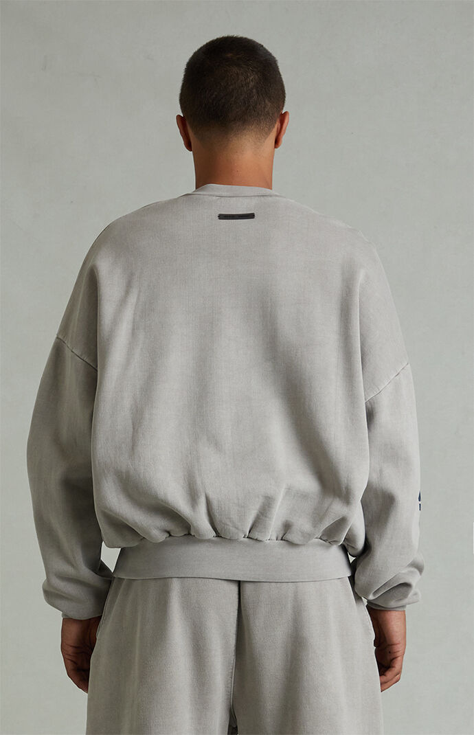 Fear of God ESSENTIALS Smoke Grey Crew Neck Cropped Relaxed