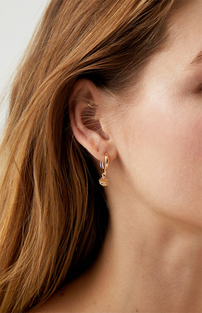Gold Evil Eye Earrings