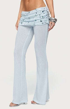Zephyra Beaded & Sequin Foldover Pants image number 2