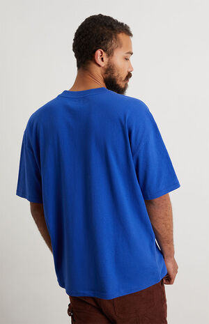 Stitched Blue Boxy T-Shirt image number 3