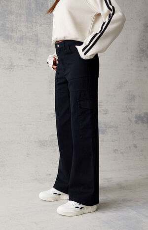 Black Utility Cargo Pants image number 3