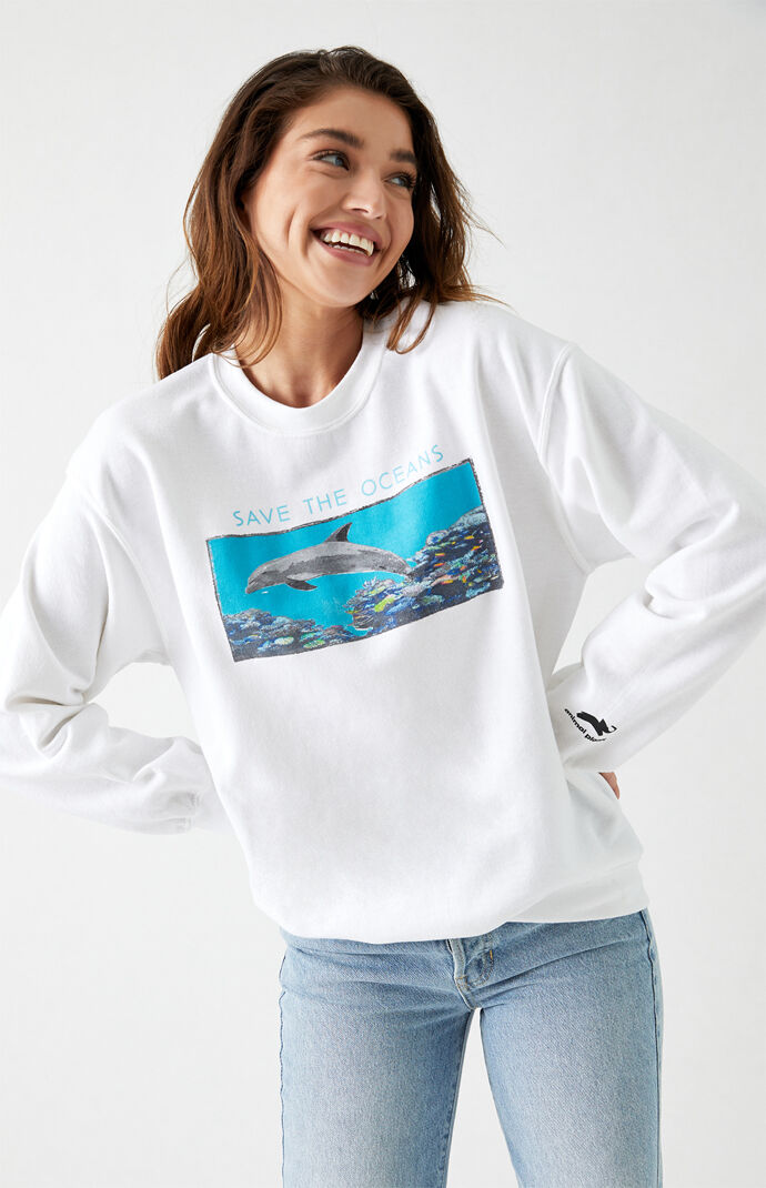 Save The Oceans Crew Neck Sweatshirt