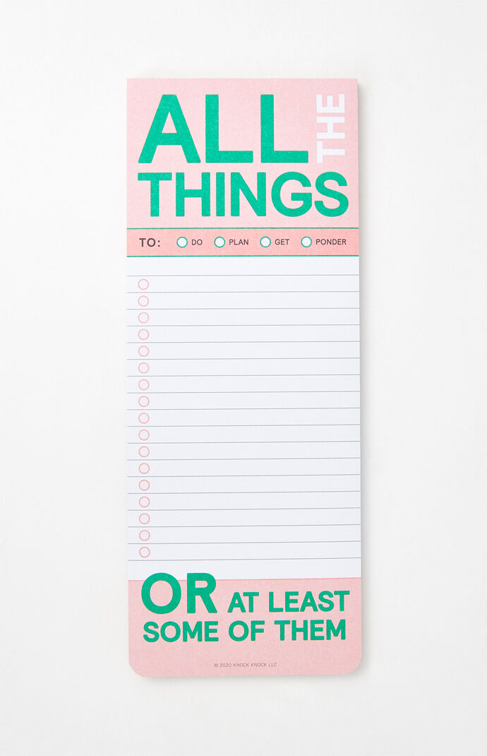 All The Things Note Pad