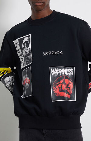 Death Metal Multi Hit Crew Neck Sweatshirt image number 2