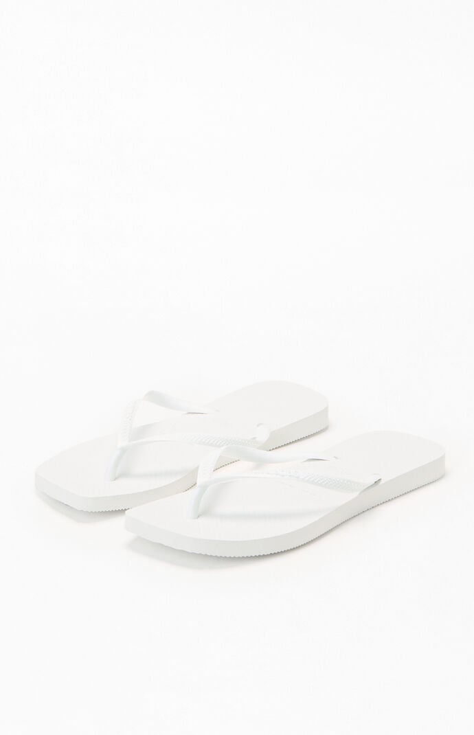 Havaianas Women's White Slim Square Flip Flop Sandals
