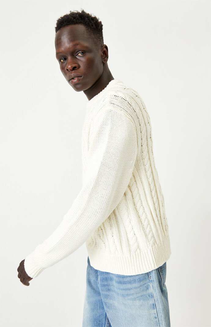 Cable Knit Crew Neck Sweater