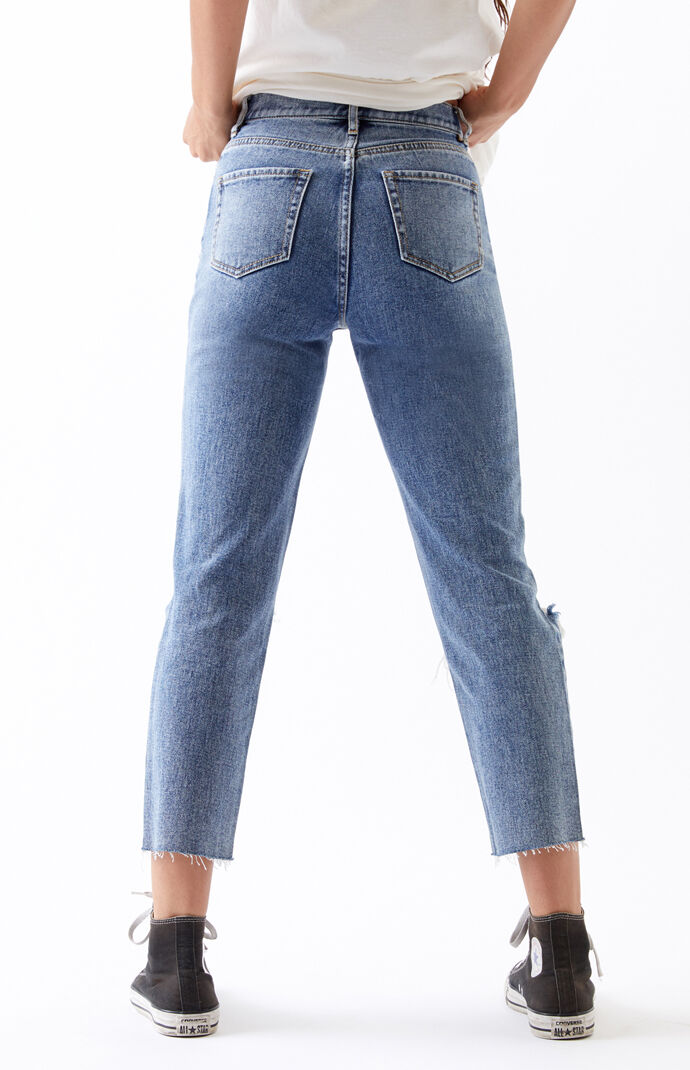Medium High Waisted Straight Leg Jeans