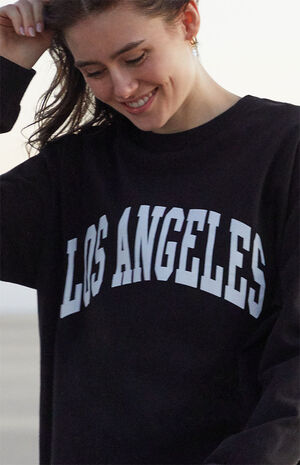 Black Los Angeles Long Sleeve T-Shirt image number 2