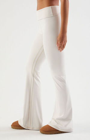 PAC WHISPER Active Fold-Over Waistband Flare Yoga Pants image number 3