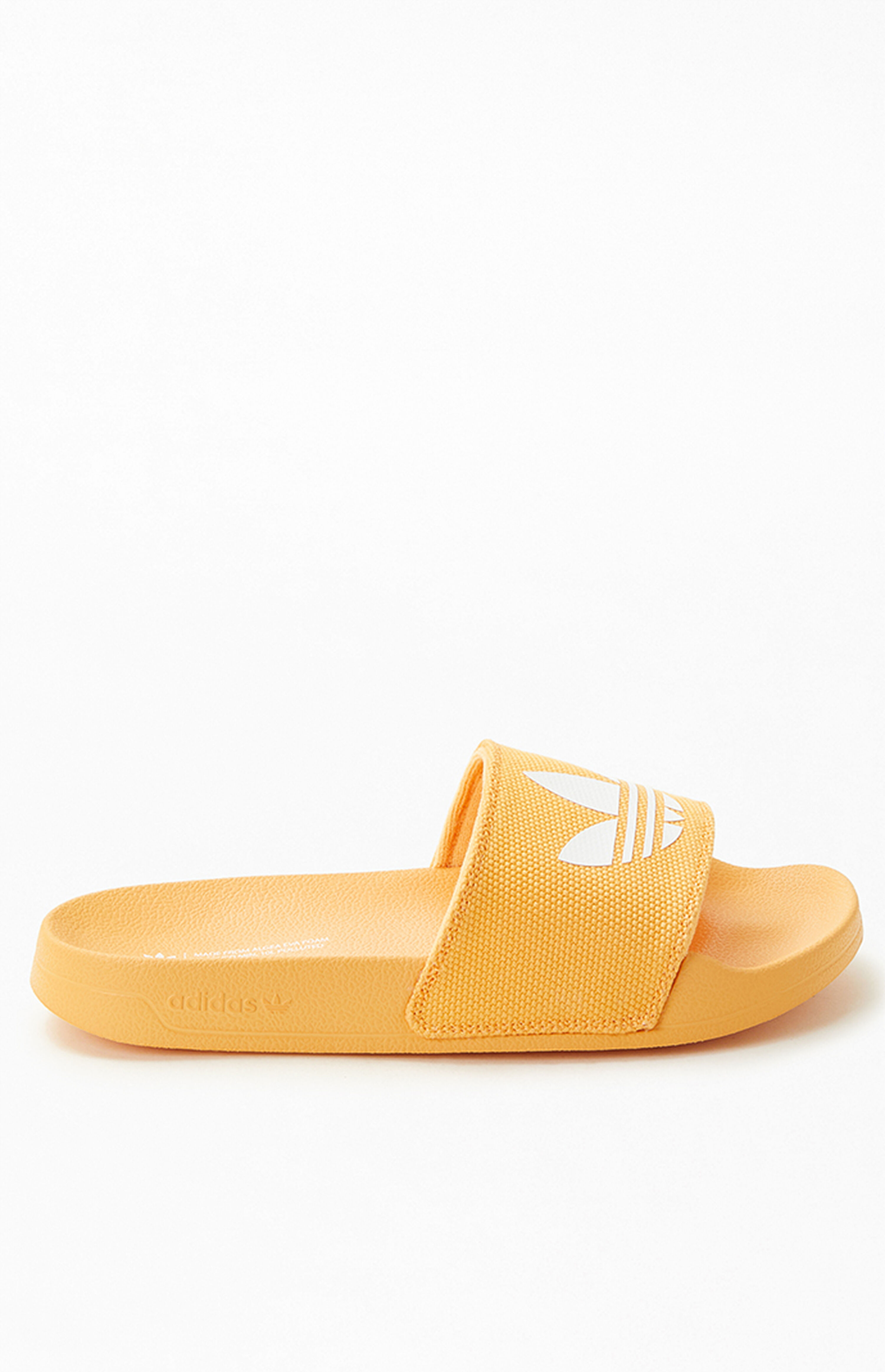 orange adidas sandals