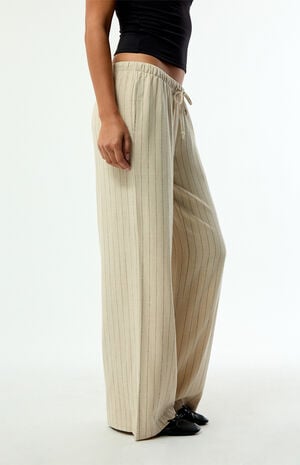 Alisa Linen Pull-On Baggy Pants image number 3