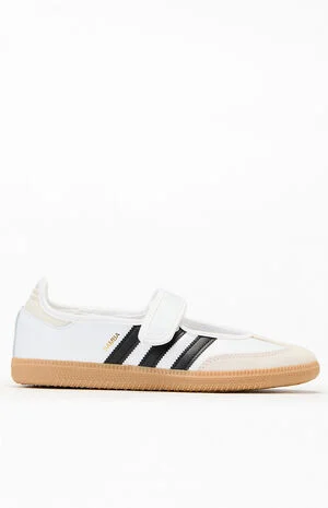 Women's White & Black Samba Jane Sneakers image number 1