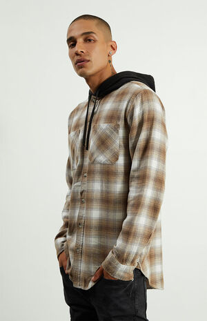 Hooded Plaid Shirt image number 3