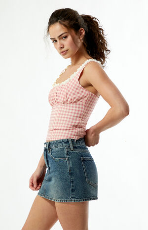 Plaid Corset Tank Top image number 4