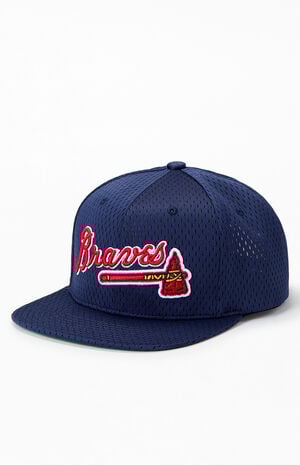 Atlanta Braves Meshed Up Snapback Hat image number 4