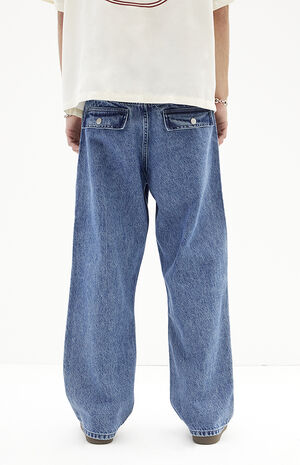 Medium Indigo Baggy Carpenter Jeans image number 5