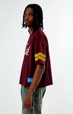 Short Sleeve Burgundy Mesh Jersey image number 3