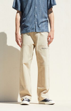 Khaki Baggy Carpenter Jeans image number 1