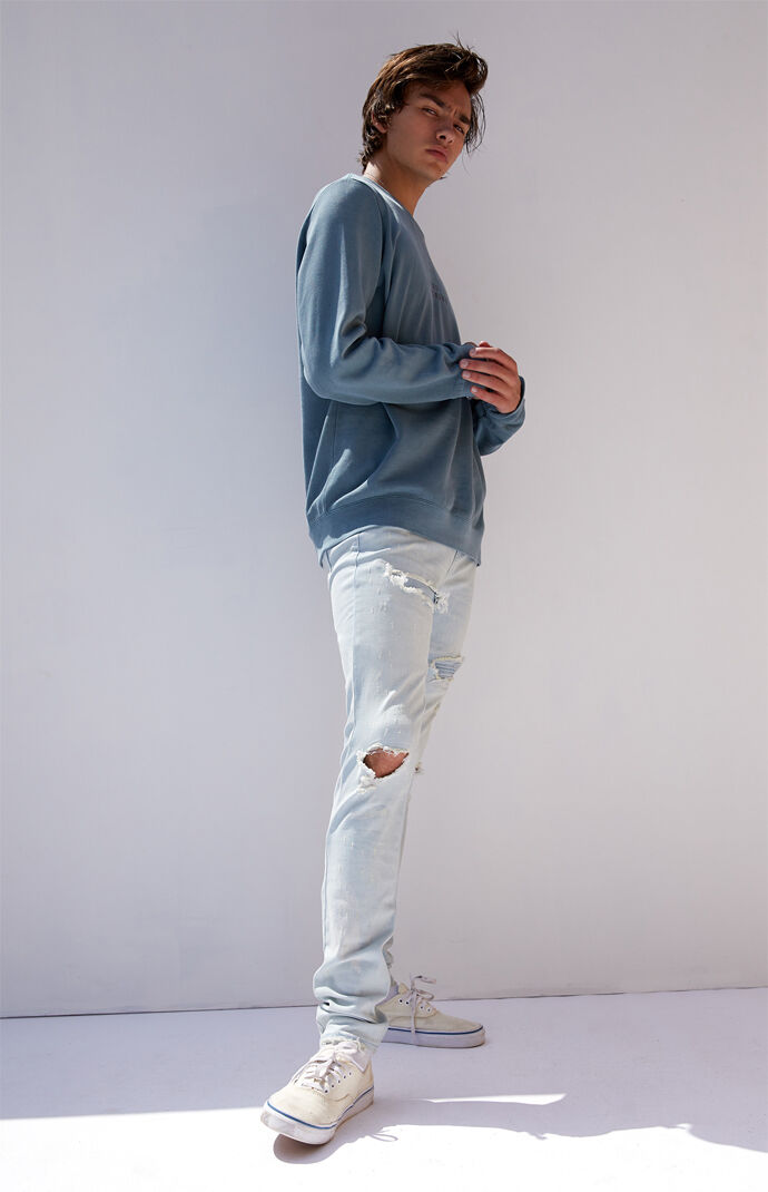 Pacsun stacked skinny ripped discount light jeans