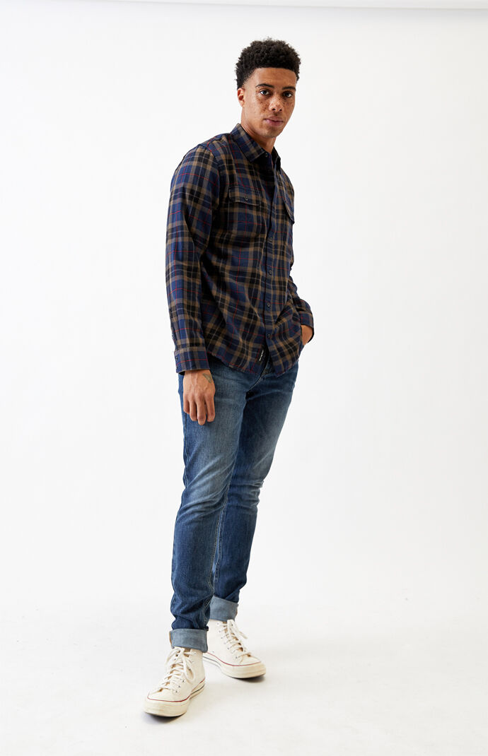 Navy Sycamore Plaid Flannel Shirt