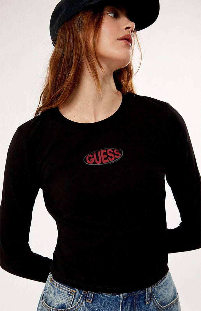 Guess long on sale sleeve pacsun