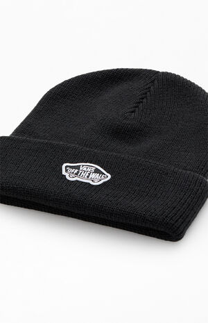 Kids Black Classic Cuff Beanie image number 2