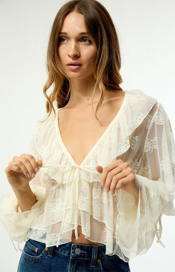 Steve Madden Montana Ruffle Knit Top