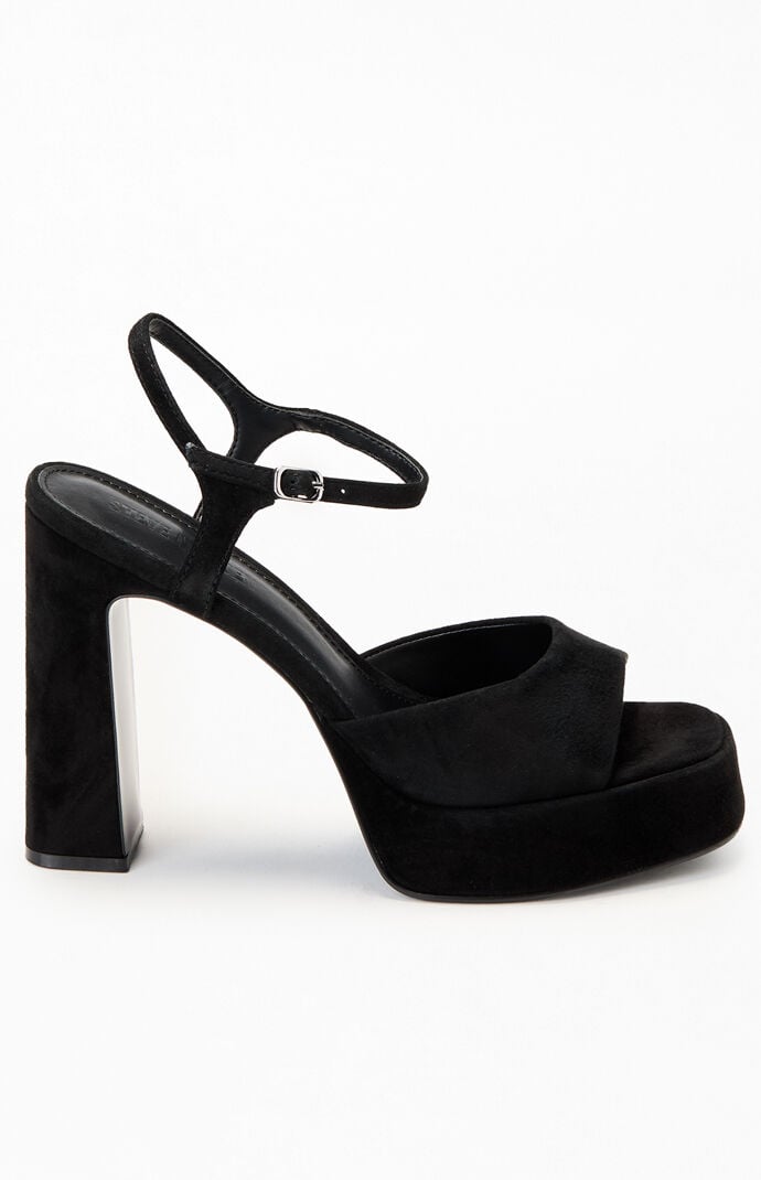 【Steve Madden】Liandra 厚底 ブロックヒール サンダル Steve Madden Women's Liandra Suede High Heels | PacSun
