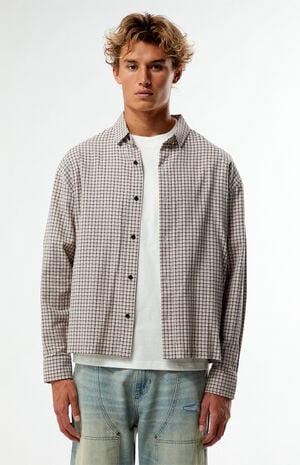 Plaid Cropped Flannel Shirt image number 2