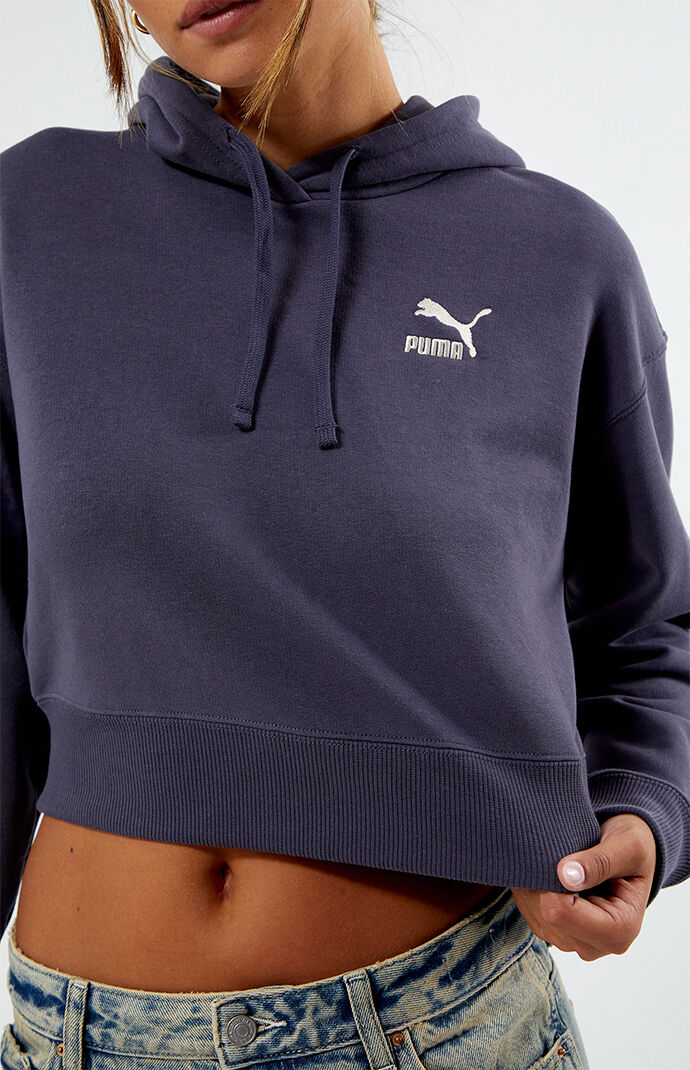 Puma women's cropped hoodie cheap