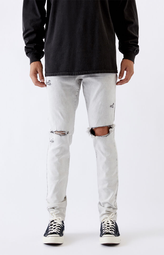 Pacsun white 2025 ripped jeans