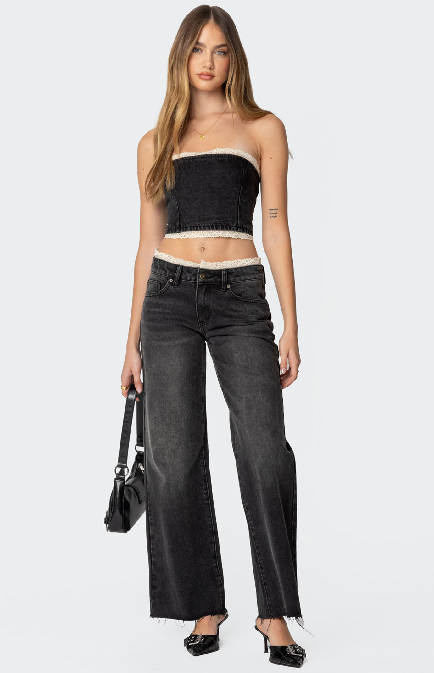 AE Denim Tube Top Midi Dress at Foxvalley Mall in Aurora, IL