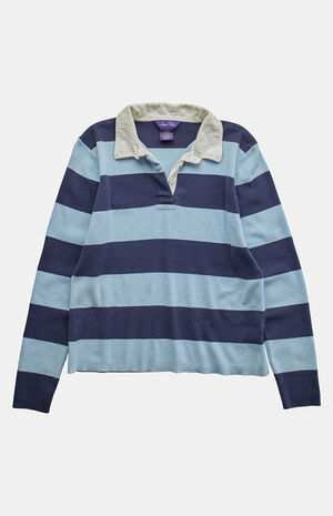 2000s Striped Polo Top image number 1