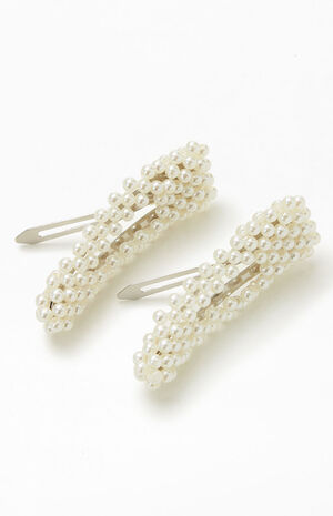 2 Pack Pearl Hair Clips image number 2