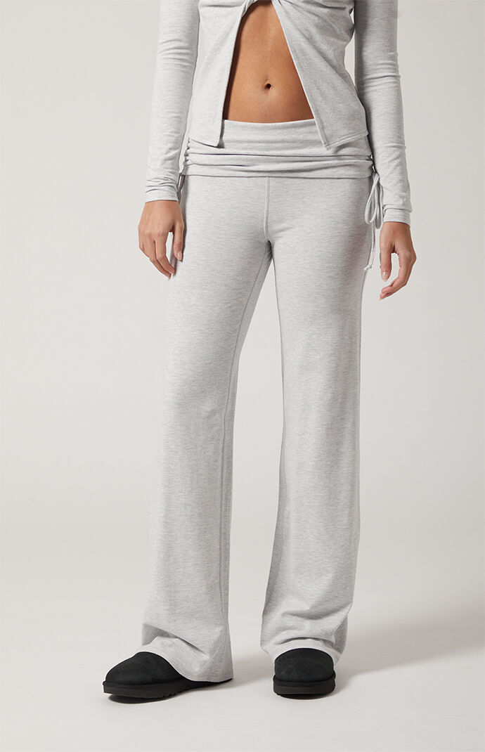 PAC 1980 PAC DRIFT Active Shoreline Fold-Over Flare Yoga Pants