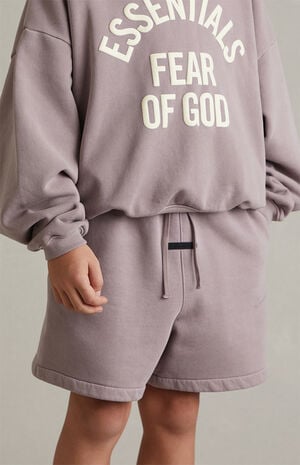 Kids Faded Mauve Signature Classic Sweat Shorts image number 3