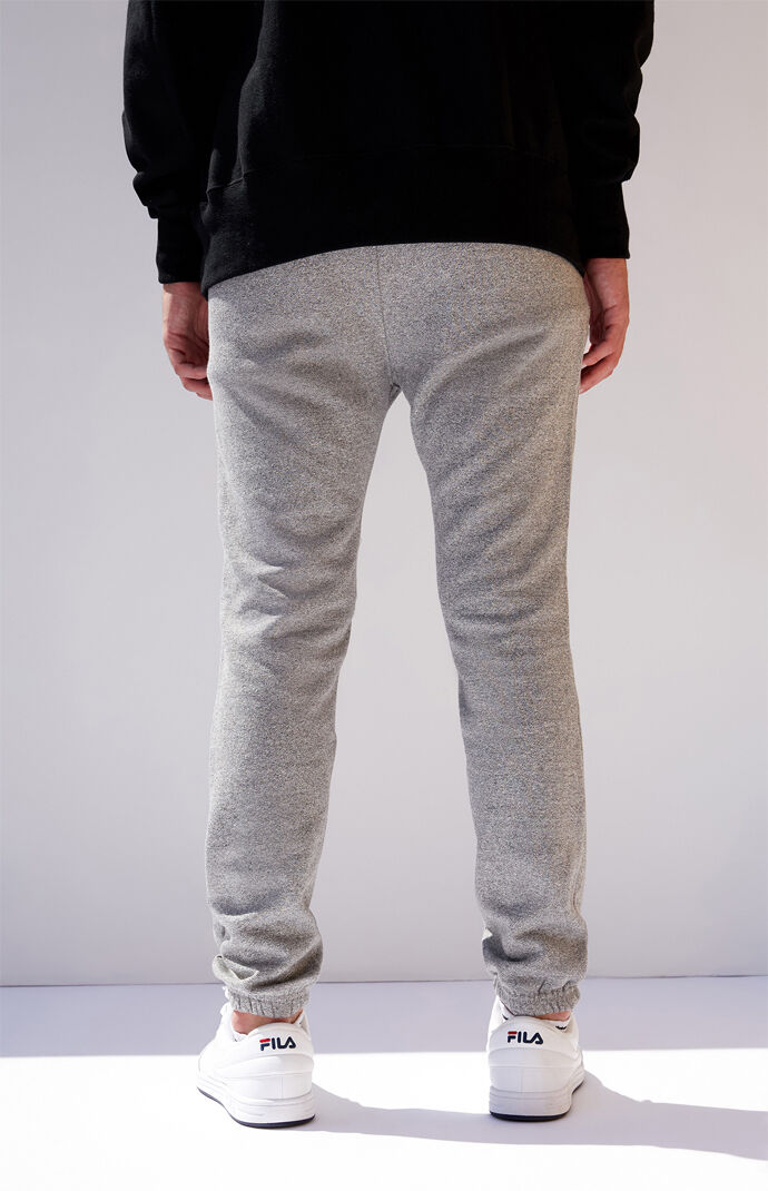 Heather Gray Paneled Sweatpants