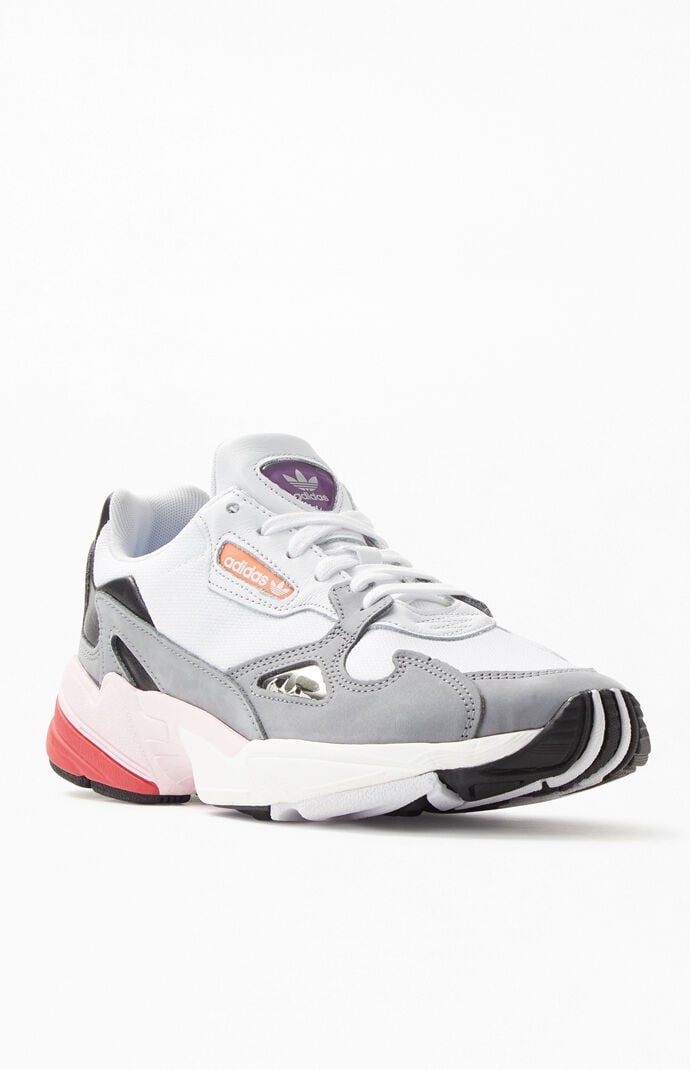 Women's Pink & White Falcon Sneakers