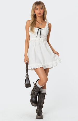 Eyelet Frill Mini Dress image number 1