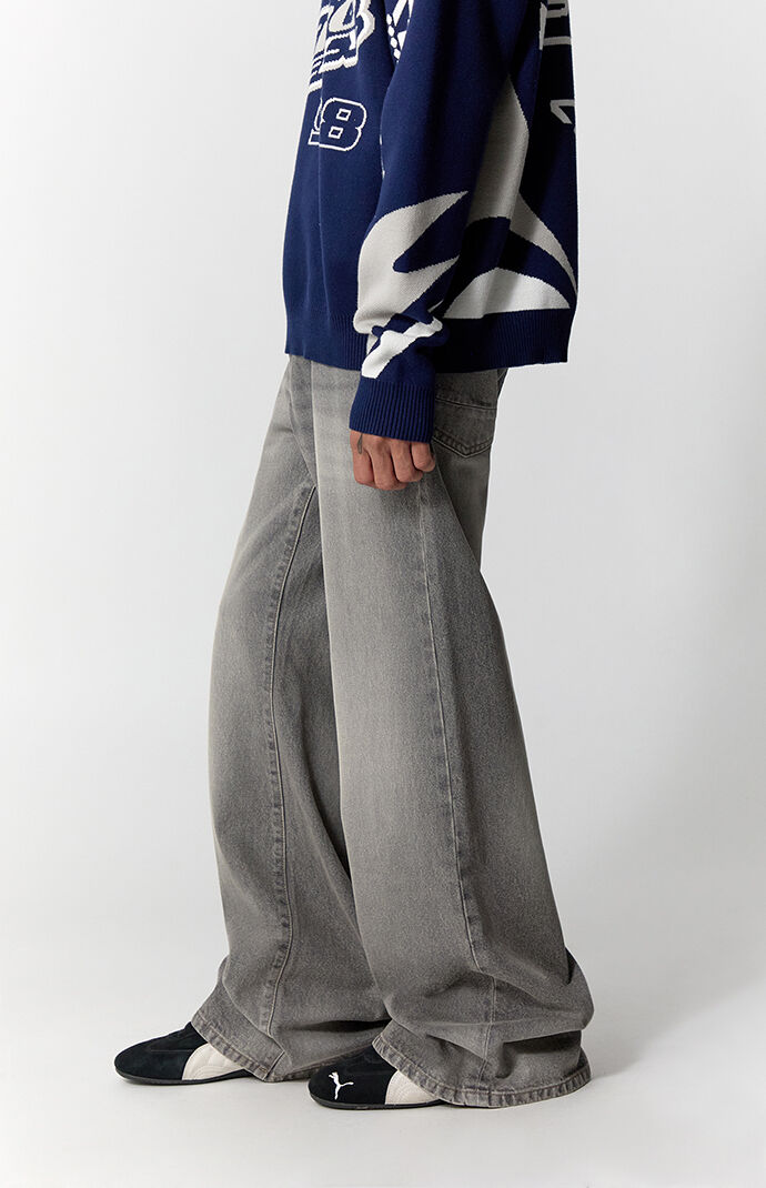 Pacsun Bennet Baggy Flare Jeans Gray | Pacsun