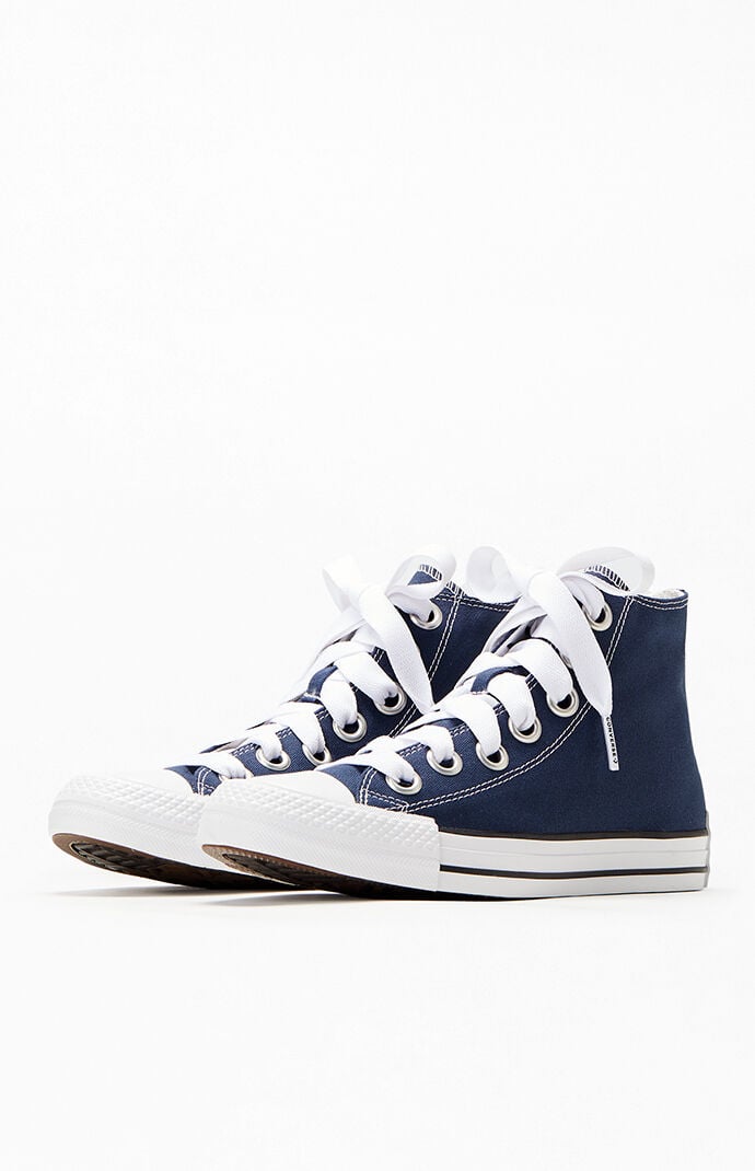 Navy high top converse cheap