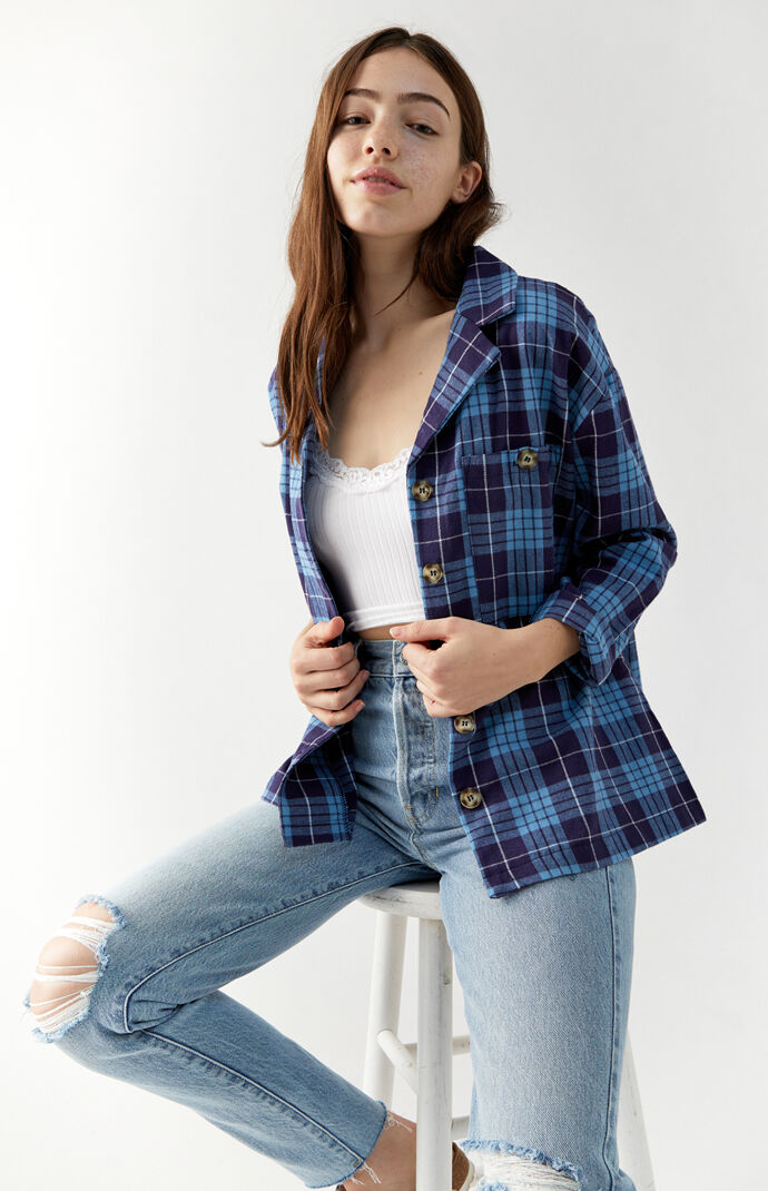 Long Sleeve Boyfriend Flannel Shirt