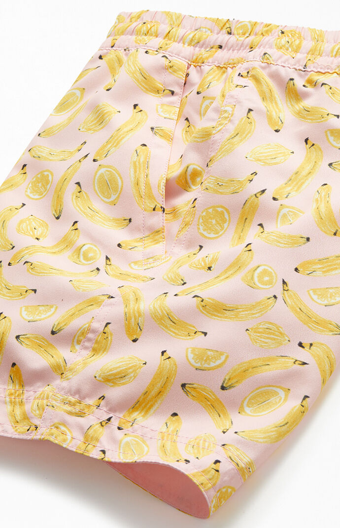 Banana Print 15" Swim Trunks