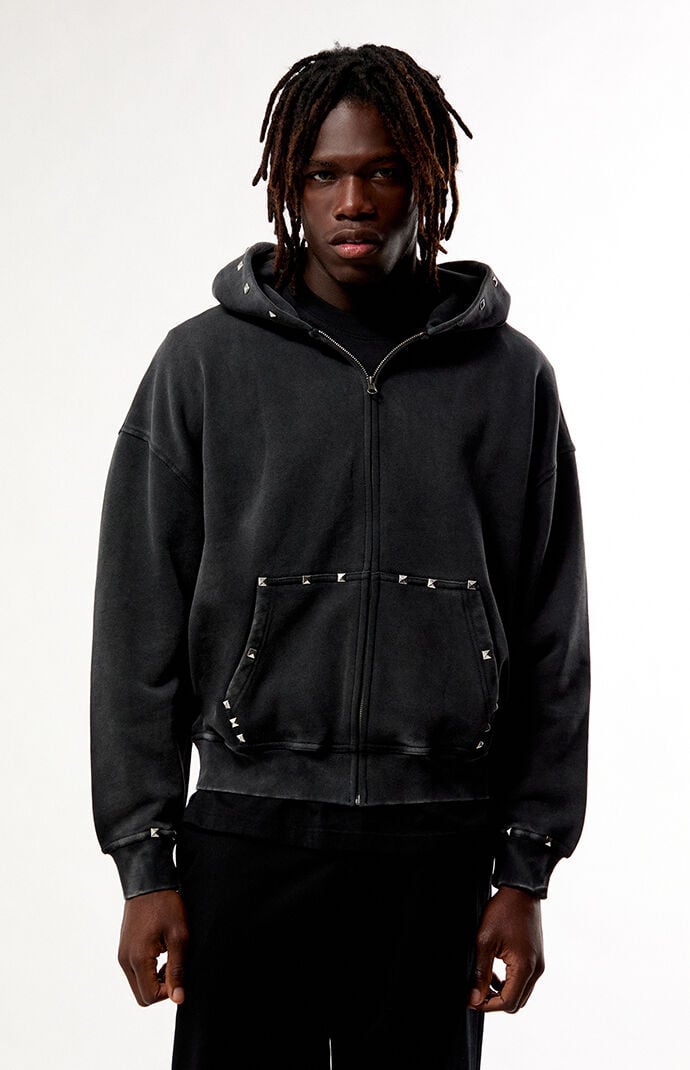 Pacsun Studded Full Zip Hoodie