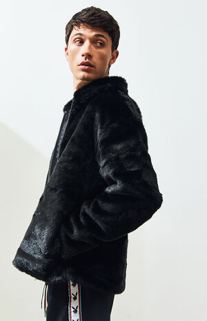 Playboy X Playboy Faux Fur Coach Jacket Pacsun