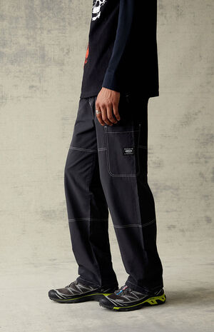 Black Technical Baggy Cargo Pants image number 2