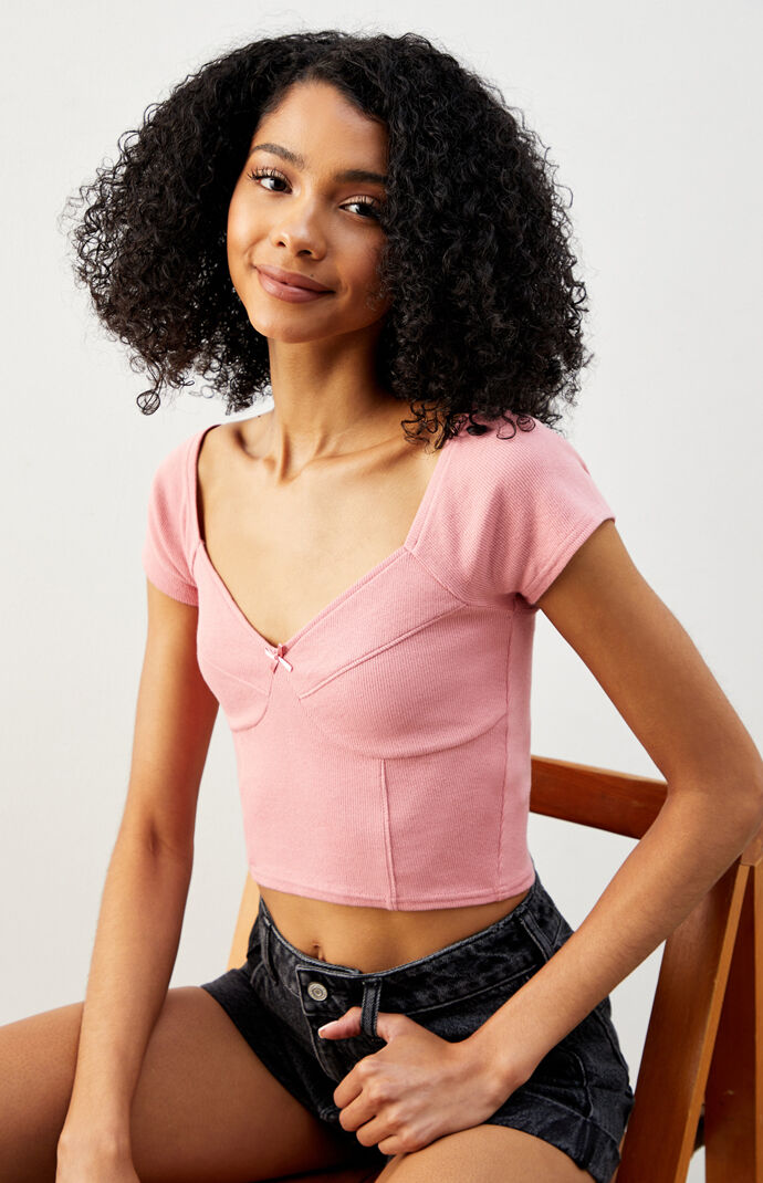 ribbed bustier top