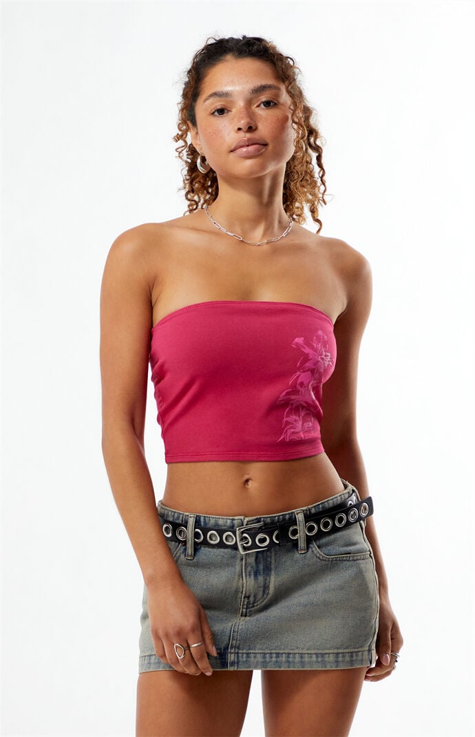 Third Charm Floral Tube Top
