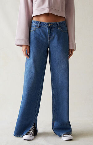 Eco Dark Indigo Low Rise Baggy Jeans image number 1