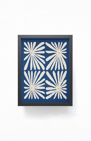 Blue Flower White Framed Mini Art Print image number 2
